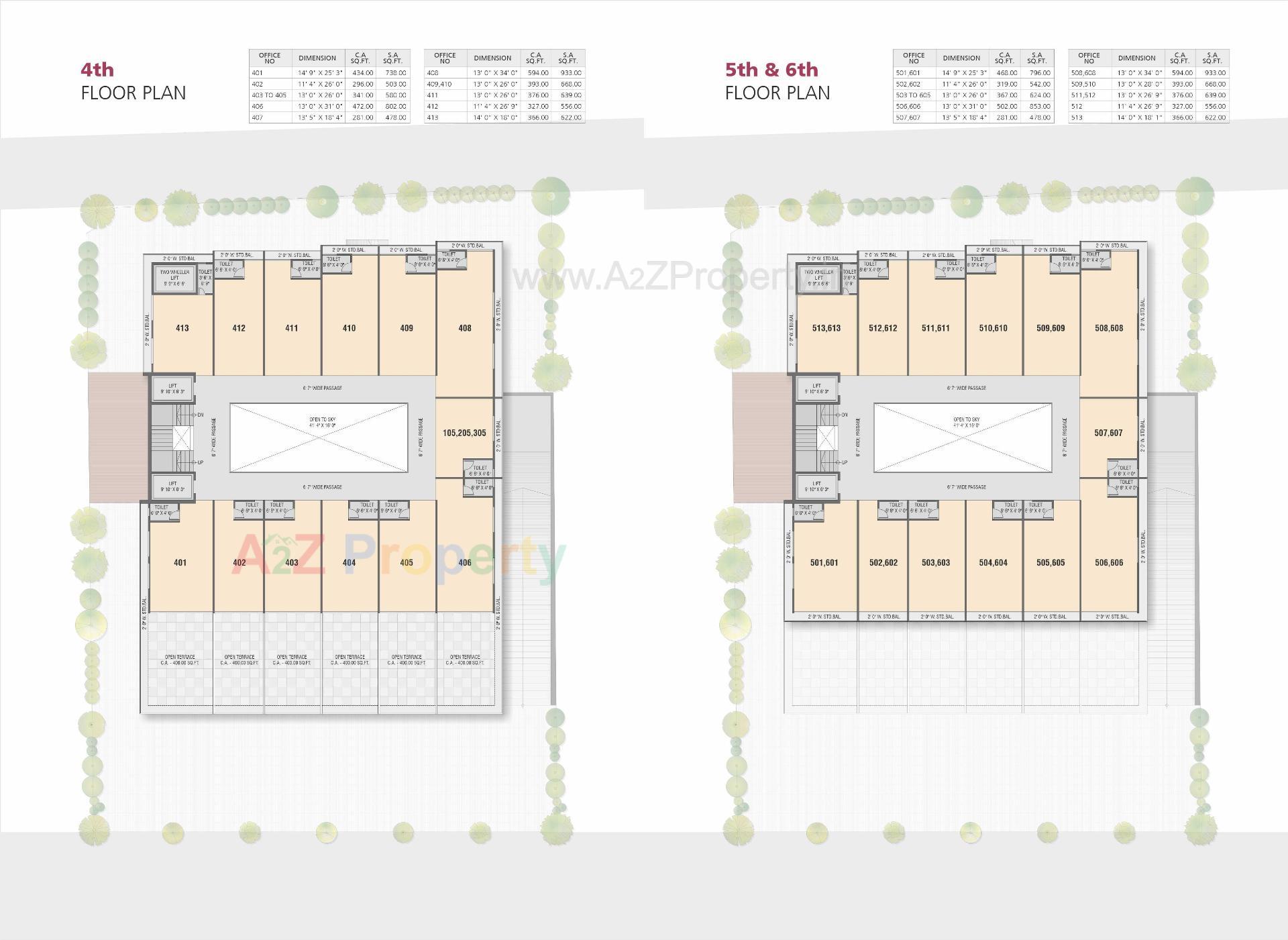 Layout of real estate project Trident One located at Bhavnagar, Bhavnagar, Gujarat