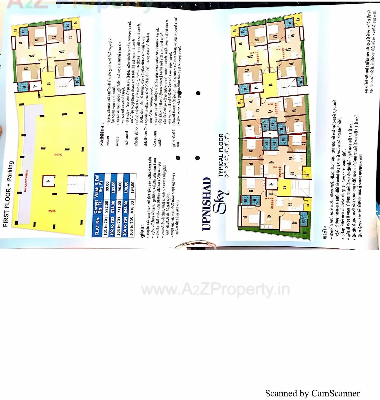 Layout of real estate project Upnishad Sky located at Sardarnagar, Bhavnagar, Gujarat