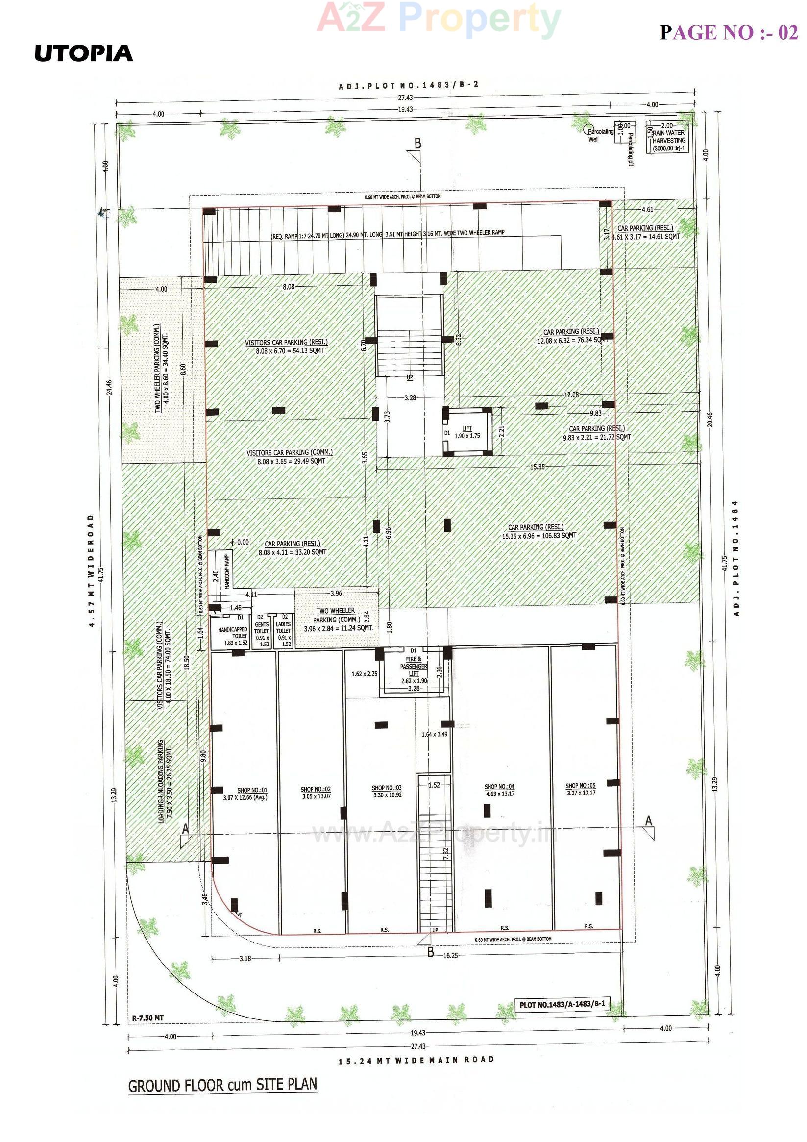 Layout of real estate project Utopia located at Bhavnagar, Bhavnagar, Gujarat
