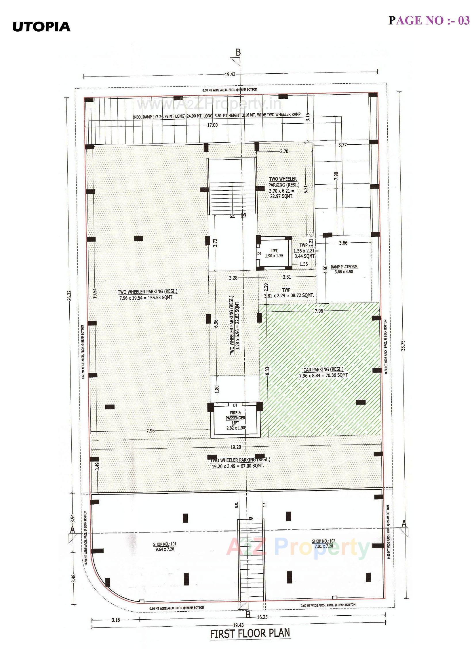 Layout of real estate project Utopia located at Bhavnagar, Bhavnagar, Gujarat