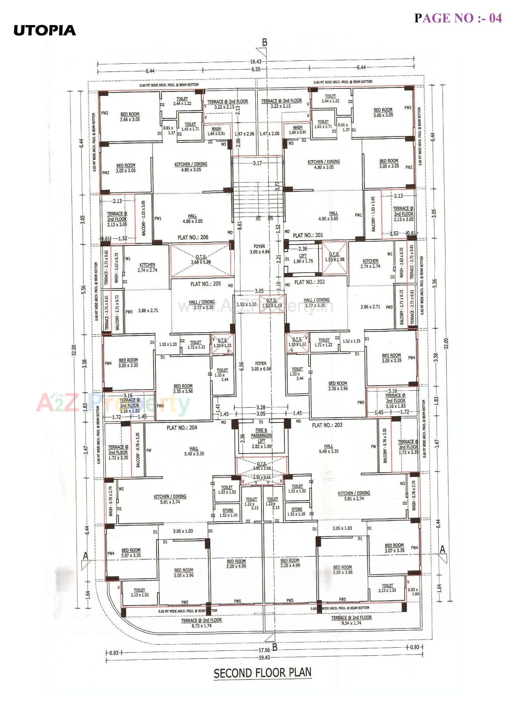 Layout of real estate project Utopia located at Bhavnagar, Bhavnagar, Gujarat