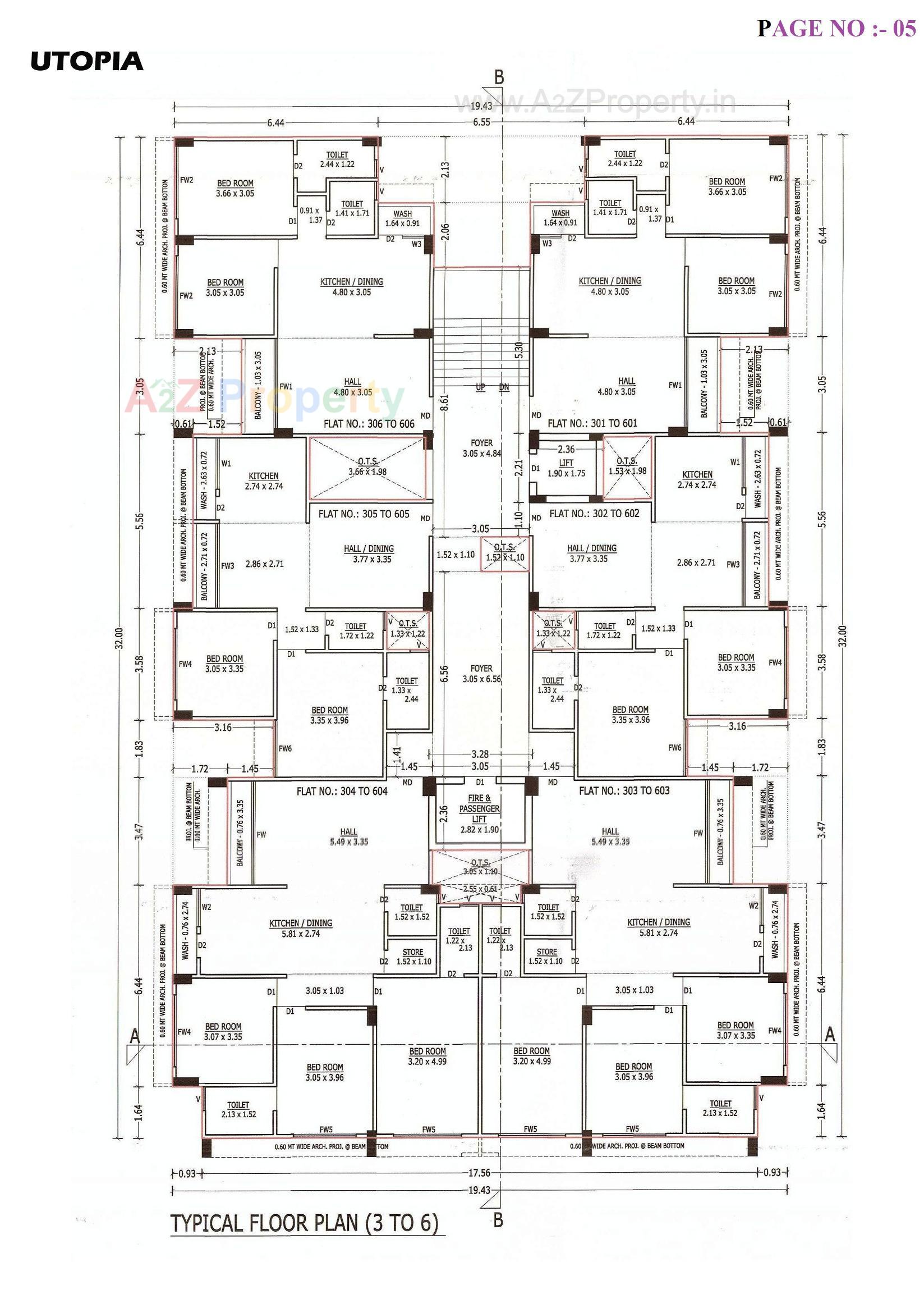 Layout of real estate project Utopia located at Bhavnagar, Bhavnagar, Gujarat