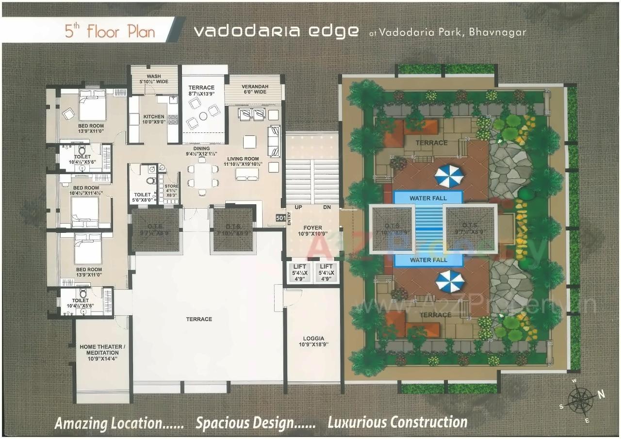 Layout of real estate project Vadodaria Edge located at Vadod, Bhavnagar, Gujarat