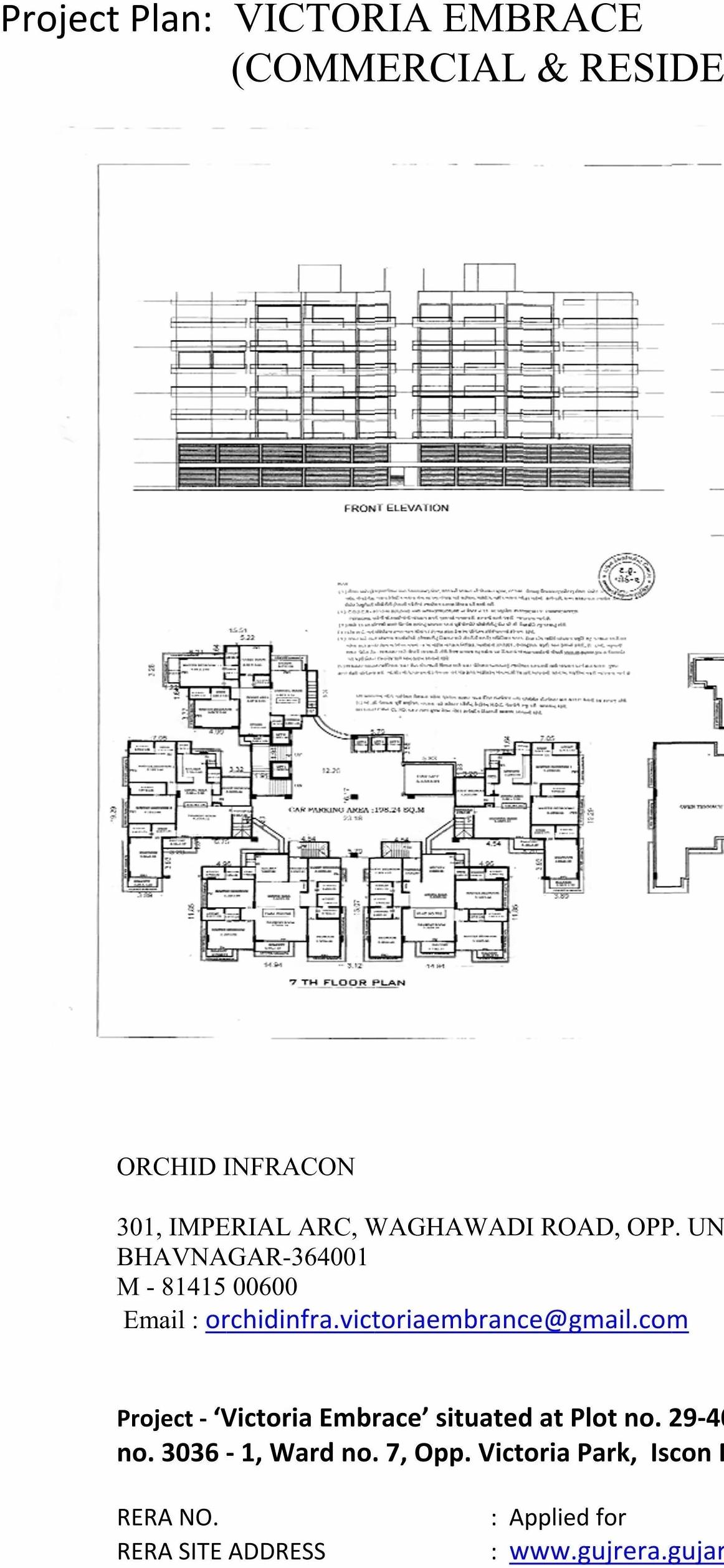 Layout of real estate project Victoria Embrace located at Bhavnagar, Bhavnagar, Gujarat
