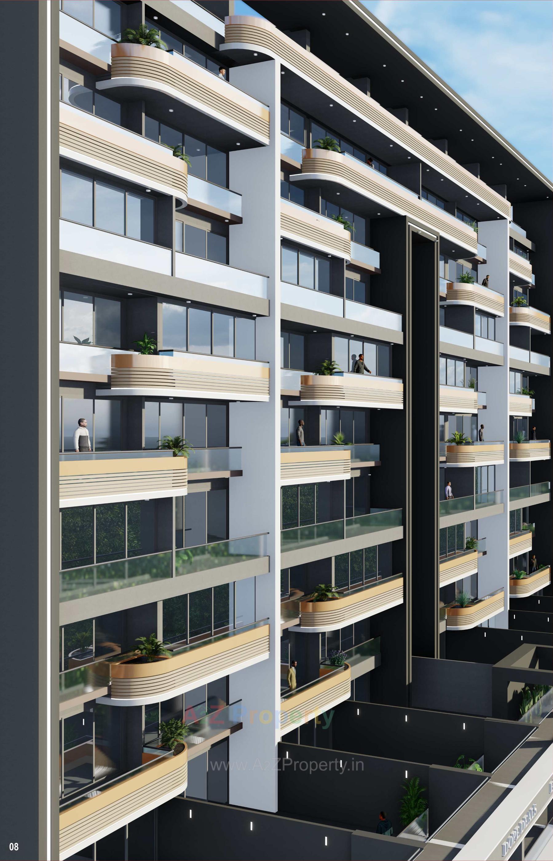 3D Elevation of real estate project Victoria Platinum located at Bhavnagar, Bhavnagar, Gujarat