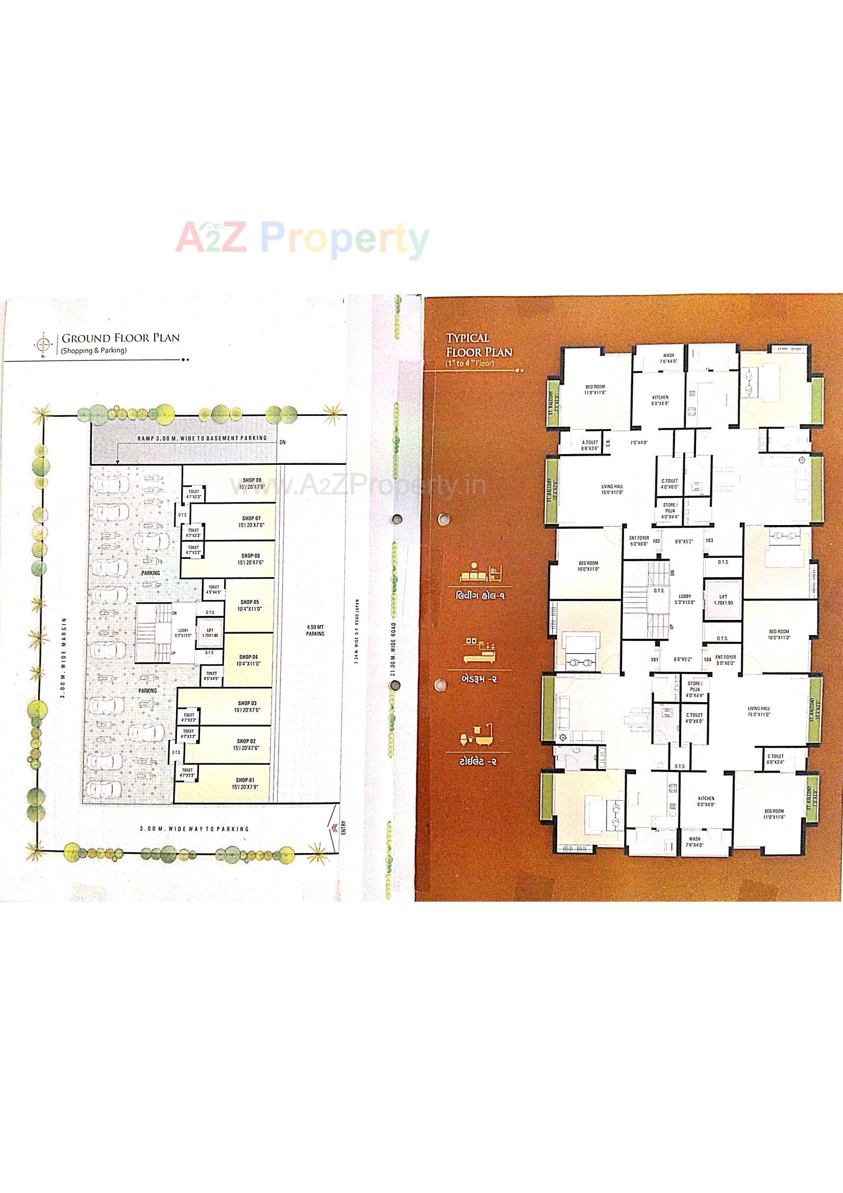 Layout of real estate project Vishwa Residency located at Vadva, Bhavnagar, Gujarat