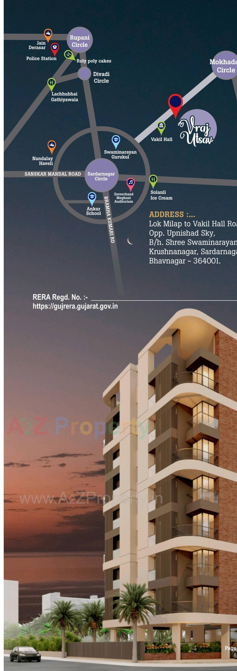 3D Elevation of real estate project Vraj Utsav located at Bhavnagar, Bhavnagar, Gujarat