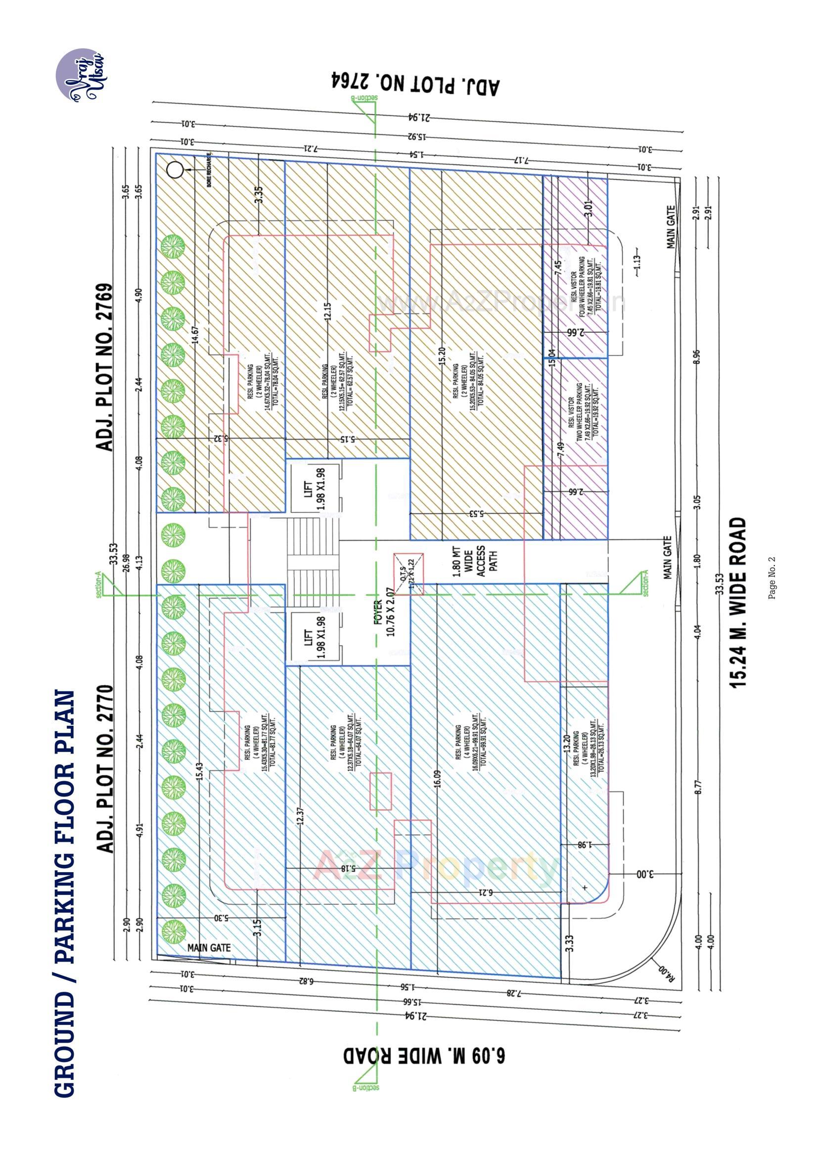 Layout of real estate project Vraj Utsav located at Bhavnagar, Bhavnagar, Gujarat