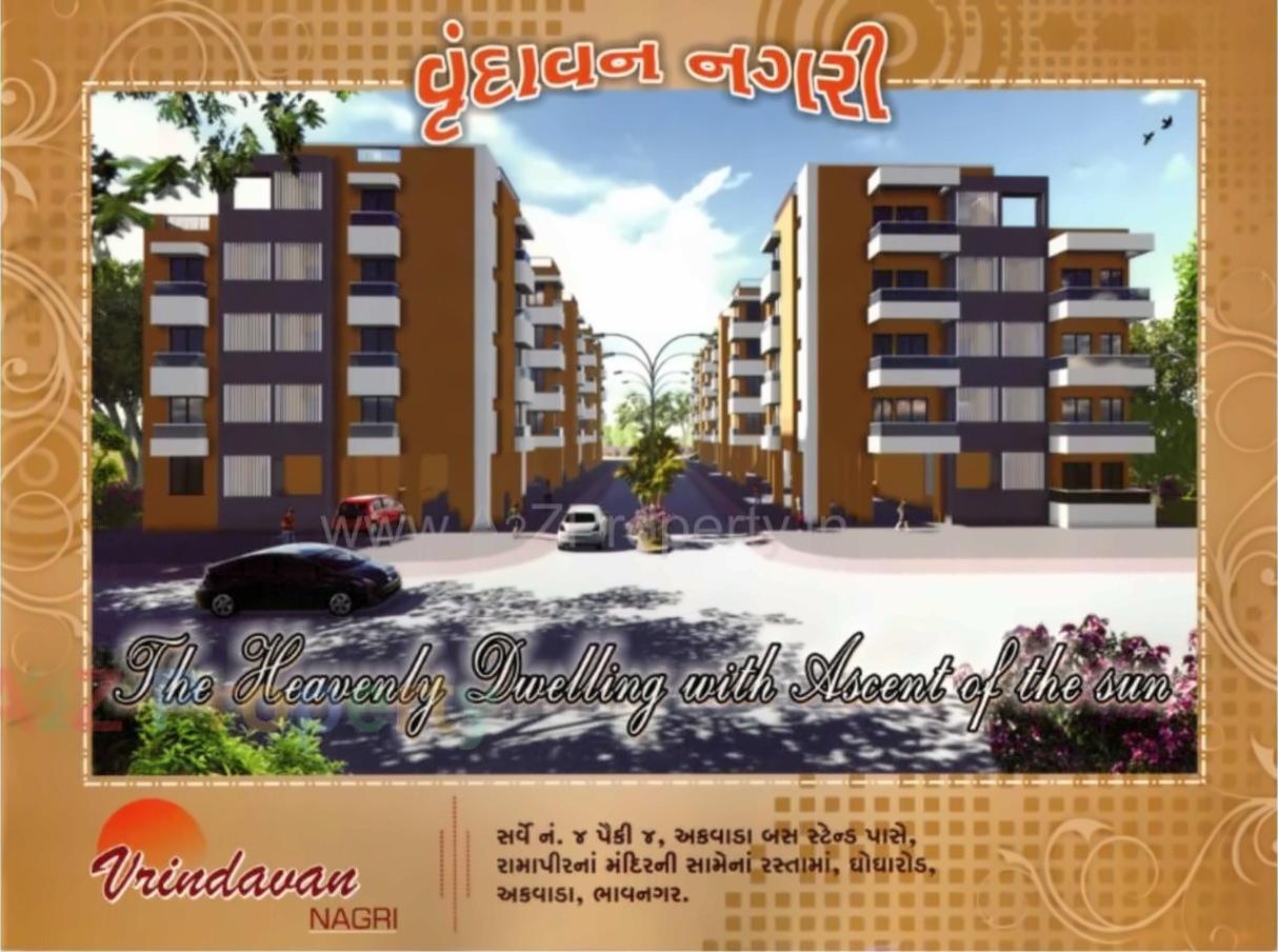 3D Elevation of real estate project Vrindavan Nagri located at Akwada, Bhavnagar, Gujarat
