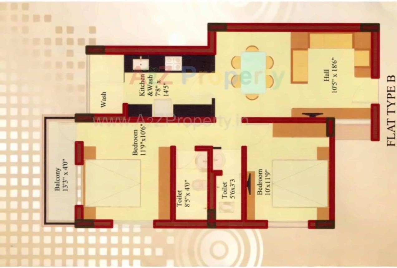 Layout of real estate project Vrindavan Nagri located at Akwada, Bhavnagar, Gujarat
