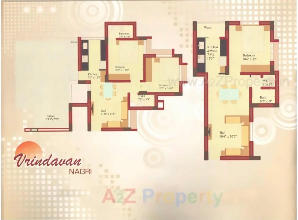 Layout of real estate project Vrindavan Nagri located at Akwada, Bhavnagar, Gujarat