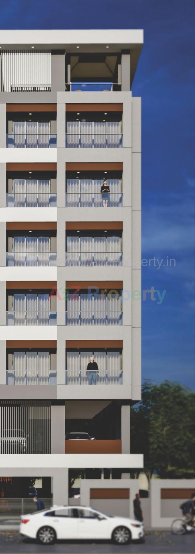 3D Elevation of real estate project Vrusha Suvarnam located at Bhavnagar, Bhavnagar, Gujarat