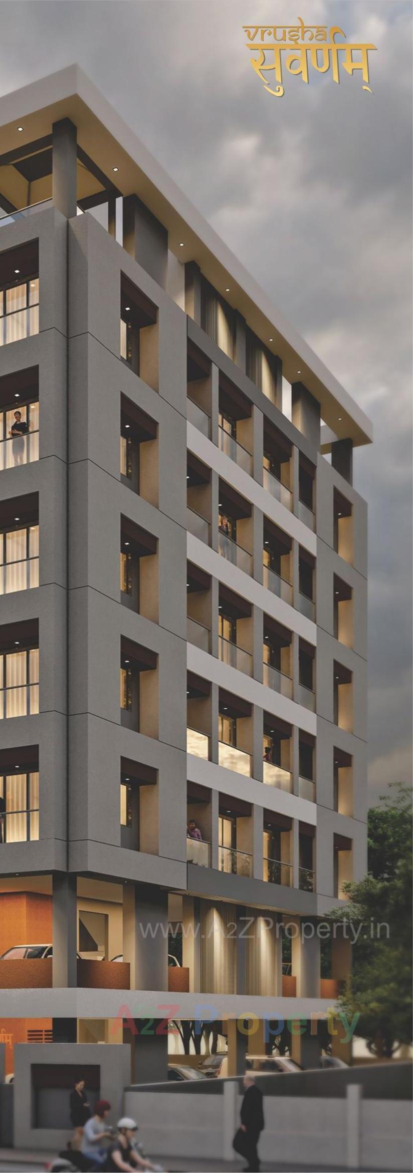 3D Elevation of real estate project Vrusha Suvarnam located at Bhavnagar, Bhavnagar, Gujarat