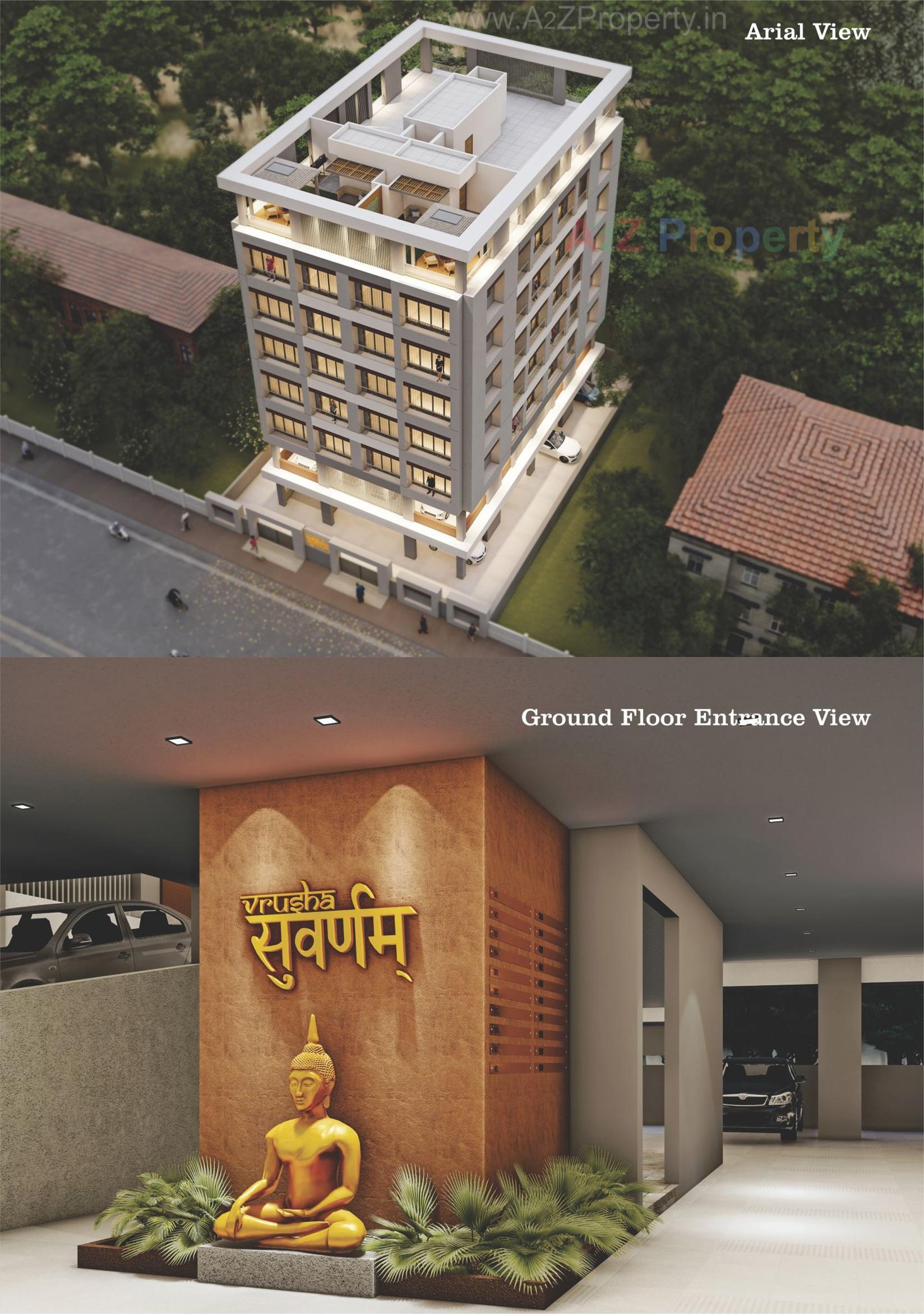 3D Elevation of real estate project Vrusha Suvarnam located at Bhavnagar, Bhavnagar, Gujarat