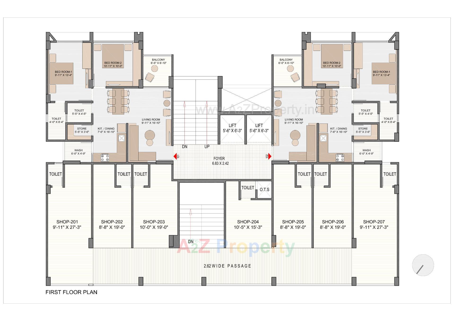 Layout of real estate project Z+ Residency located at Bhavnagar, Bhavnagar, Gujarat