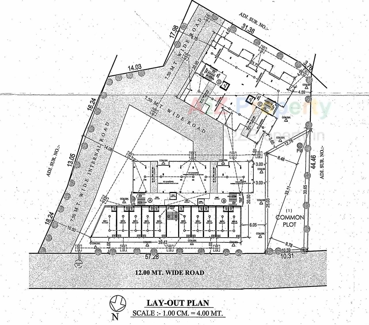 Layout of real estate project Radhe Govind Park located at Devgahdbariya, Dahod, Gujarat