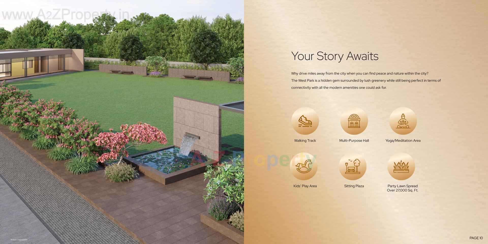 3D Elevation of real estate project Â the West Park located at Dantali, Gandhinagar, Gujarat