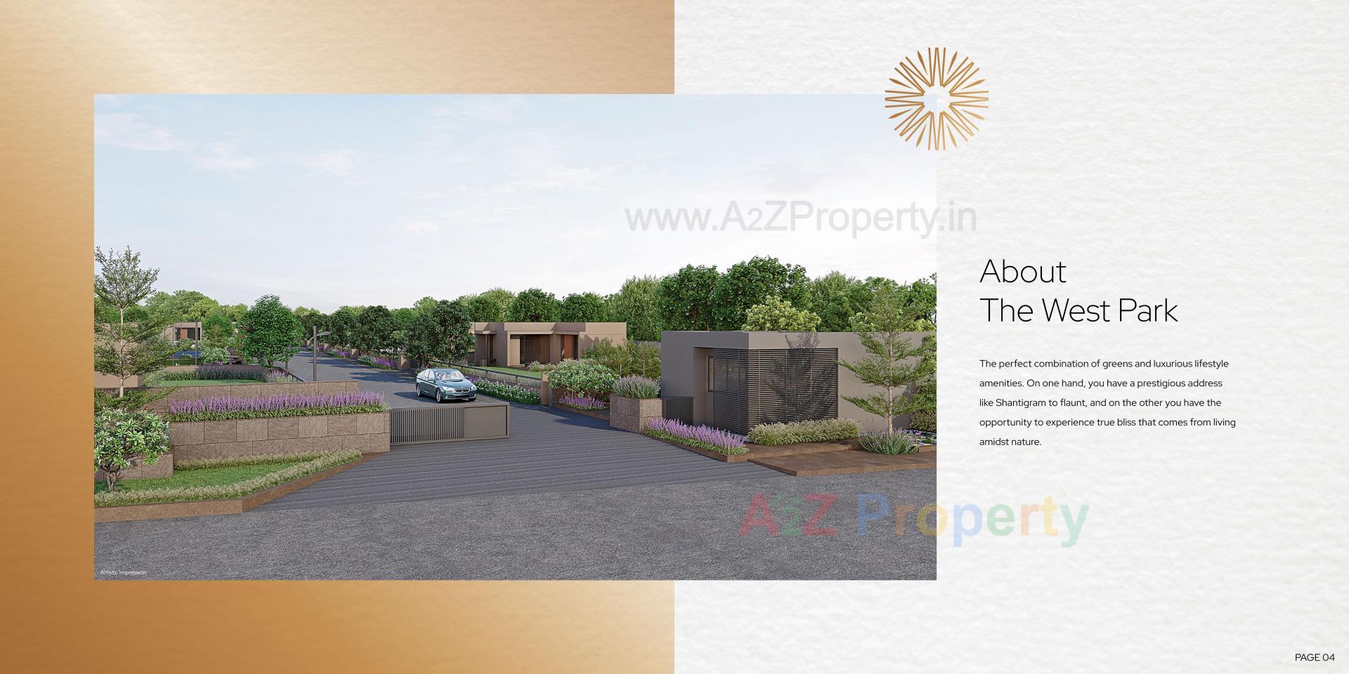 3D Elevation of real estate project Â the West Park located at Dantali, Gandhinagar, Gujarat