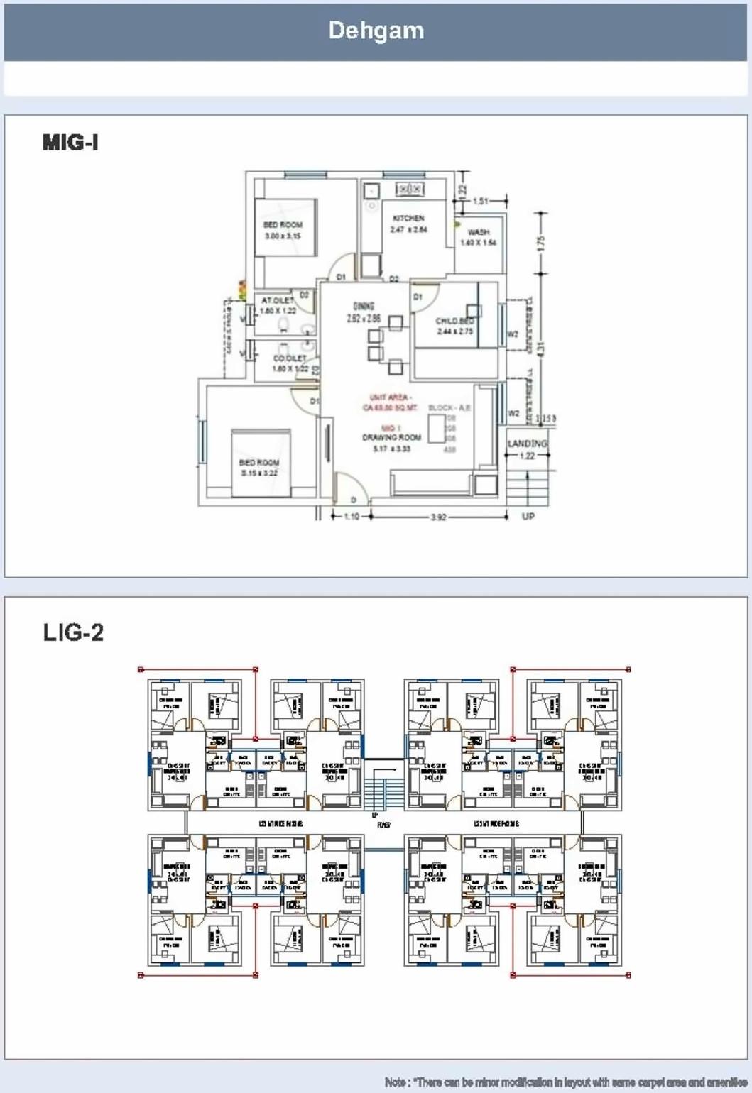 Layout of real estate project 42 Lig + 72 Lig + 12 Mig At Dahegam located at Dehgam, Gandhinagar, Gujarat