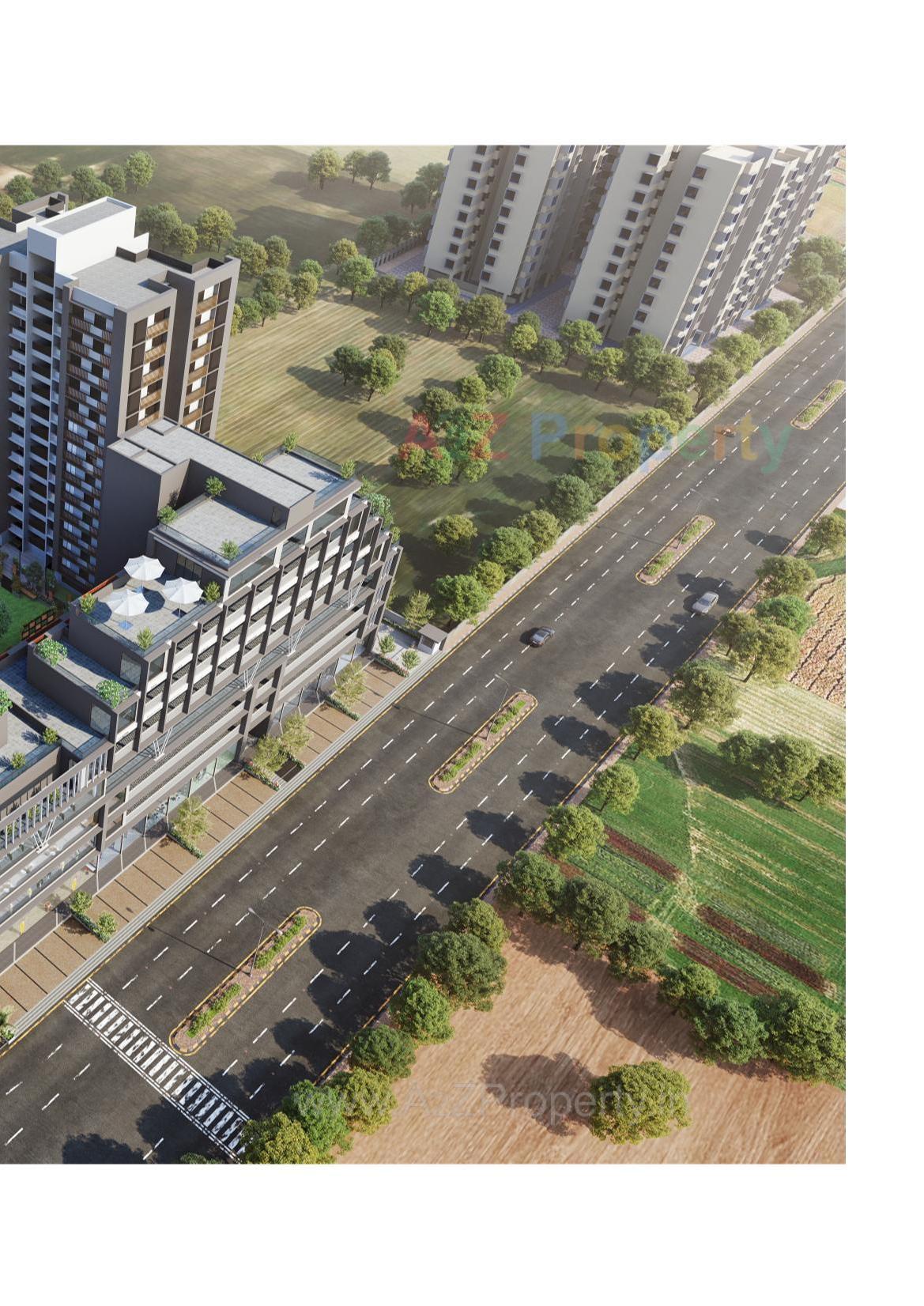 3D Elevation of real estate project Aamrakunj Arastu located at Zundal, Gandhinagar, Gujarat