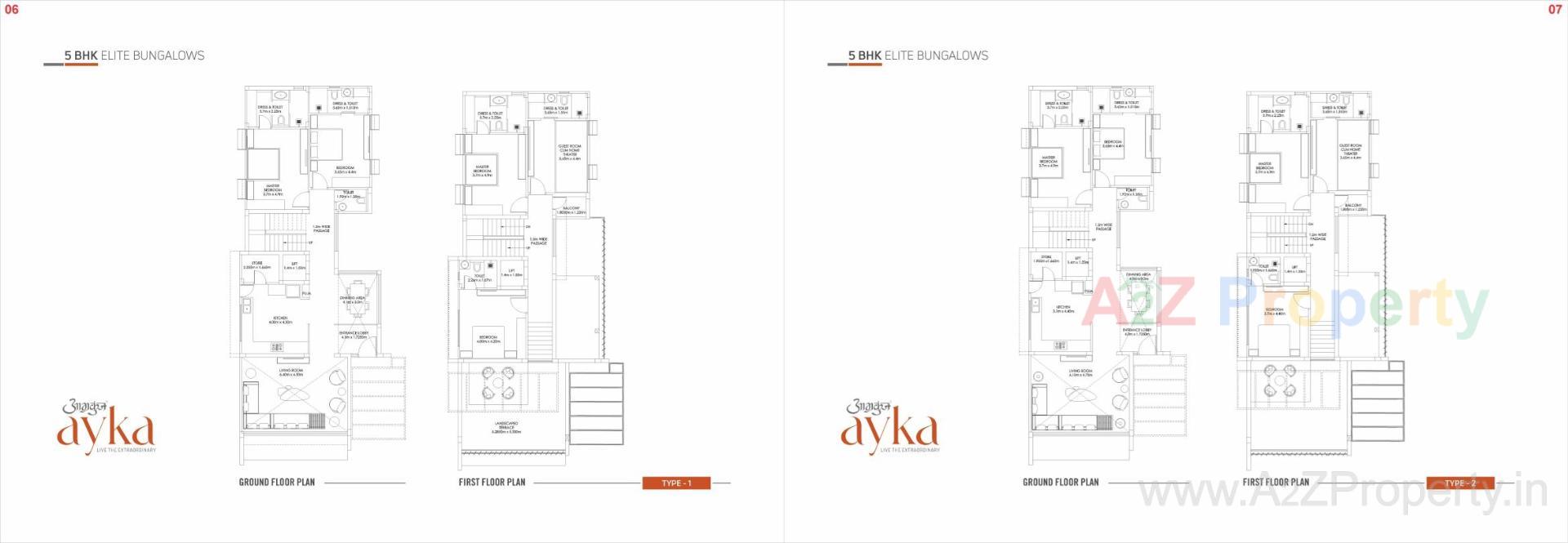 Layout of real estate project Aamrakunj Ayka located at Bhat, Gandhinagar, Gujarat