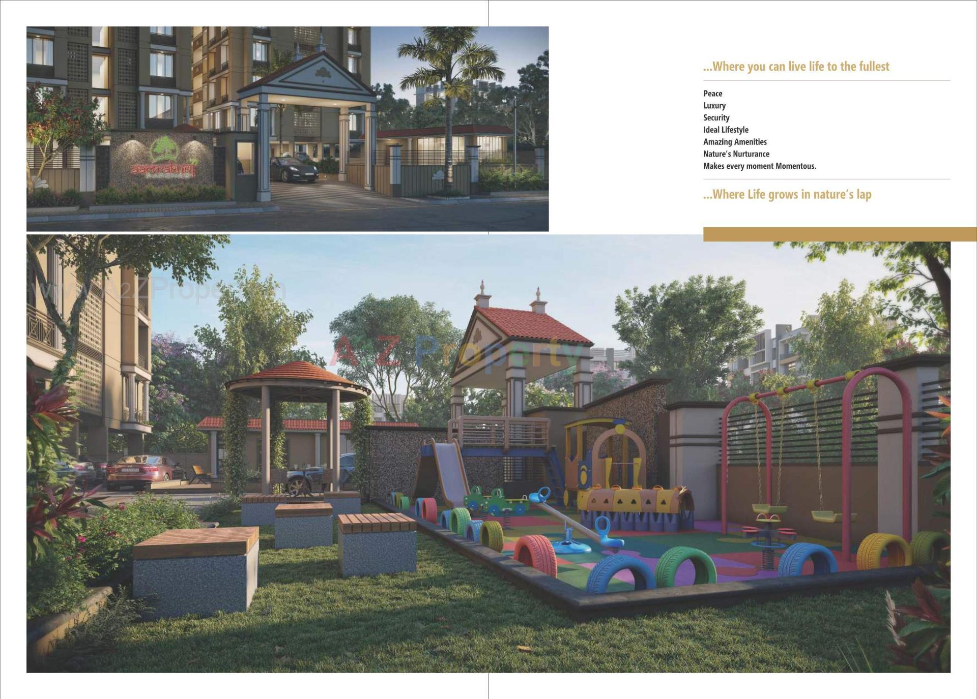 3D Elevation of real estate project Aamrakunj Parshad located at Pethapur, Gandhinagar, Gujarat
