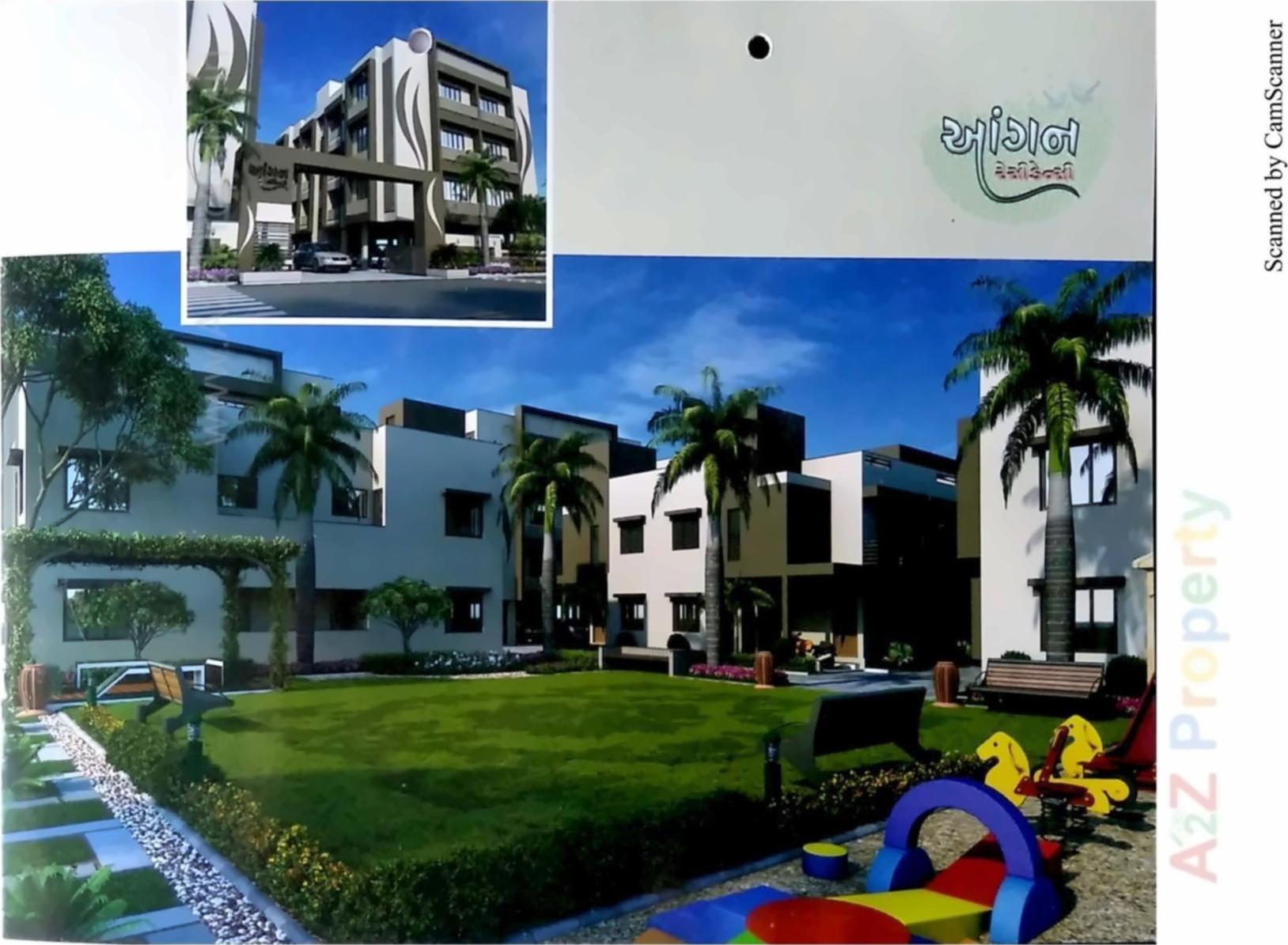 3D Elevation of real estate project Aangan Residency located at Vavol, Gandhinagar, Gujarat