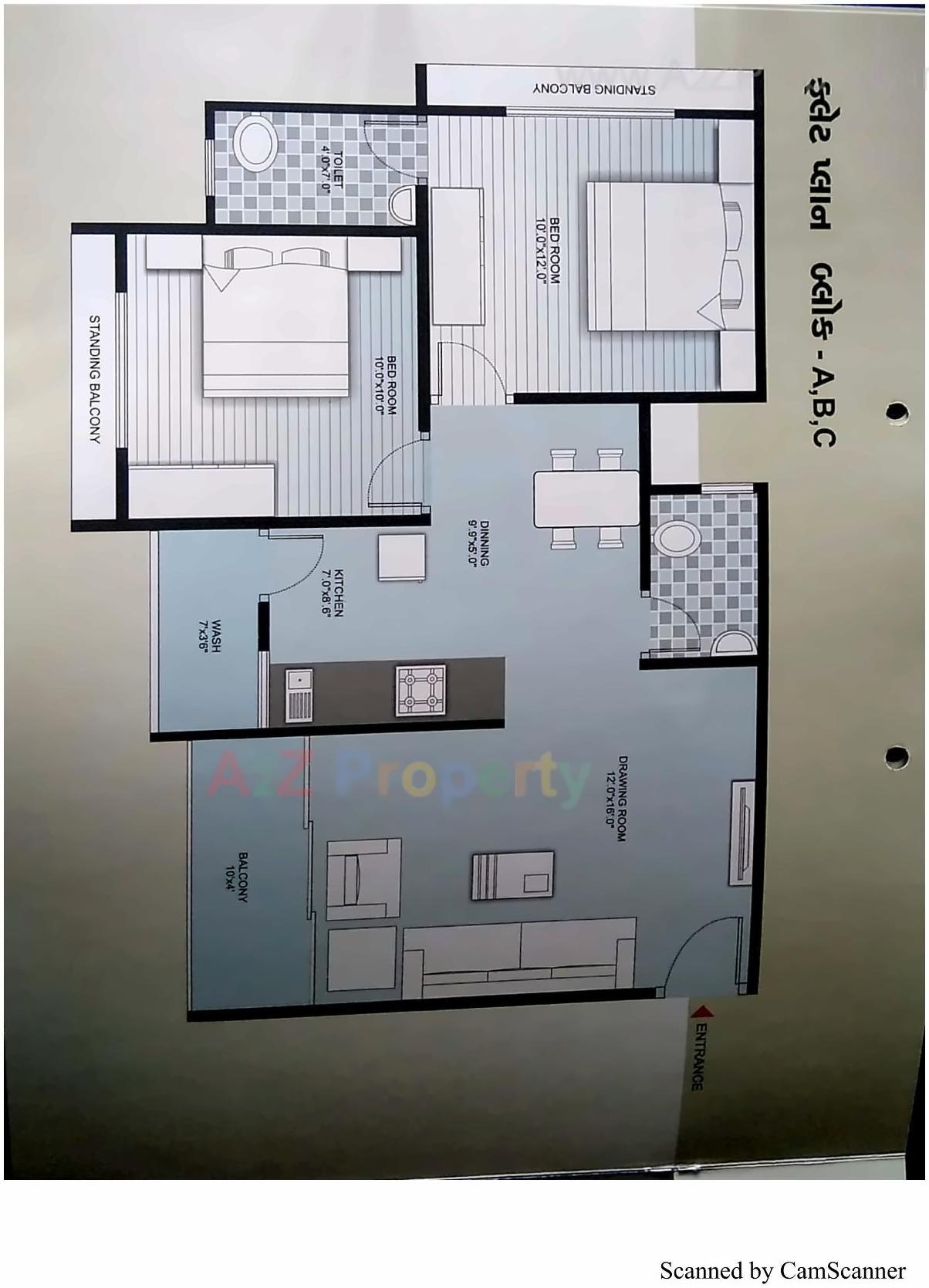 Layout of real estate project Aangan Residency located at Vavol, Gandhinagar, Gujarat