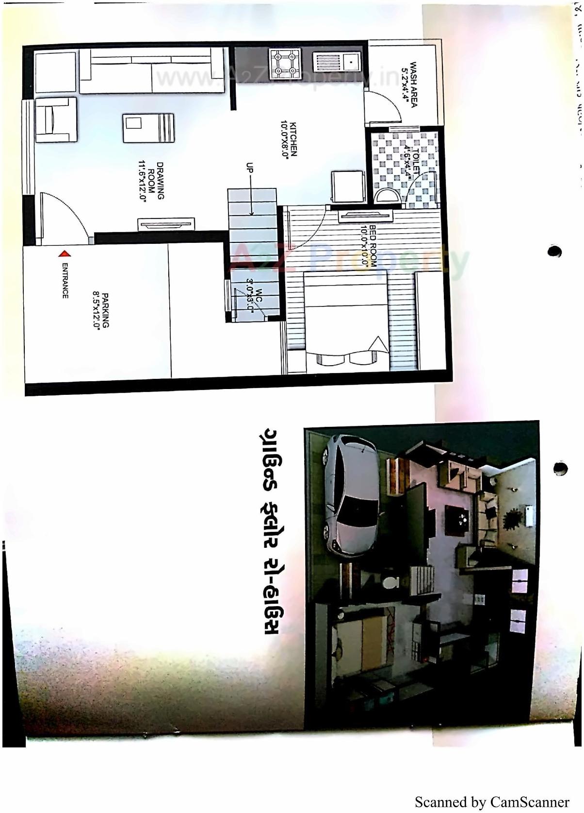 Layout of real estate project Aangan Residency located at Vavol, Gandhinagar, Gujarat
