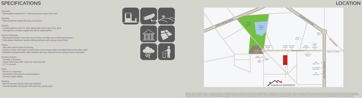  of real estate project Aaradhya Residency located at Adalaj, Gandhinagar, Gujarat