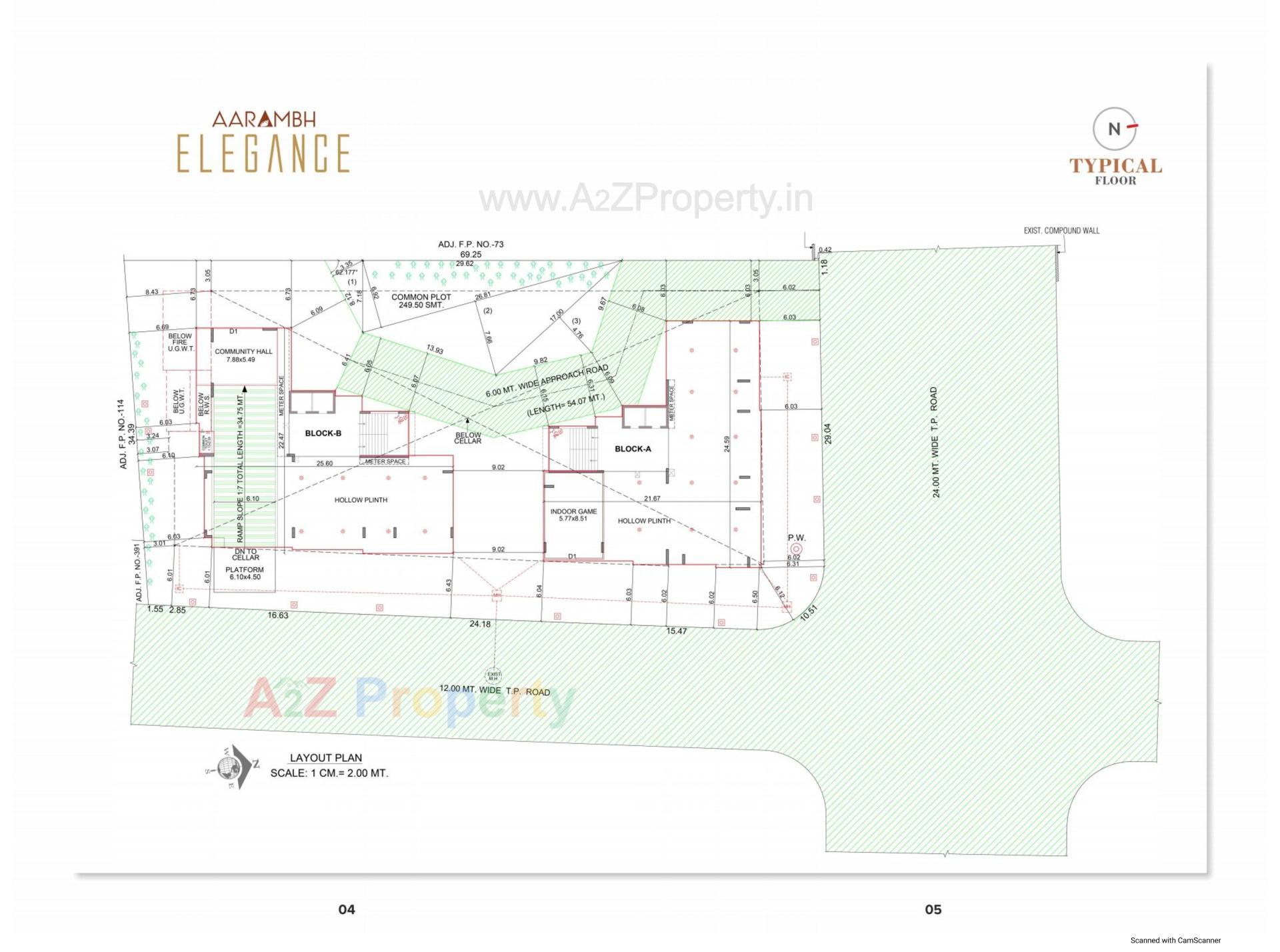 Layout of real estate project Aarambh Elegance located at Gandhinagar, Gandhinagar, Gujarat