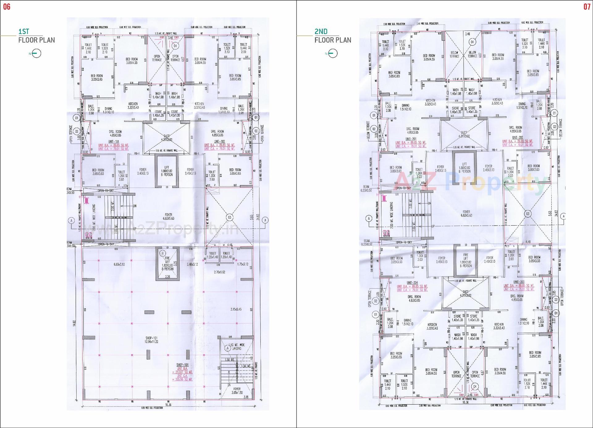 Layout of real estate project Aarambh Gardenia located at Khoraj, Gandhinagar, Gujarat