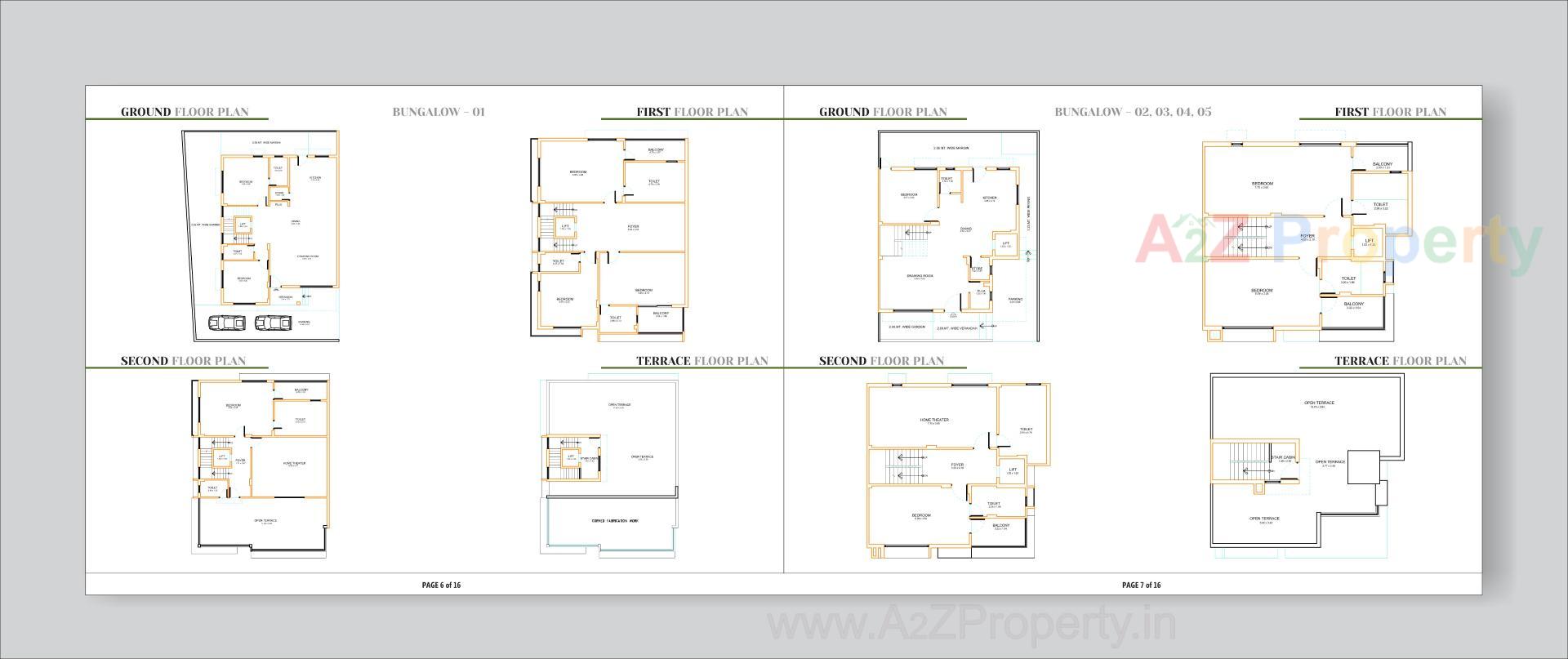 Layout of real estate project Aarna Legacy located at Randesan, Gandhinagar, Gujarat