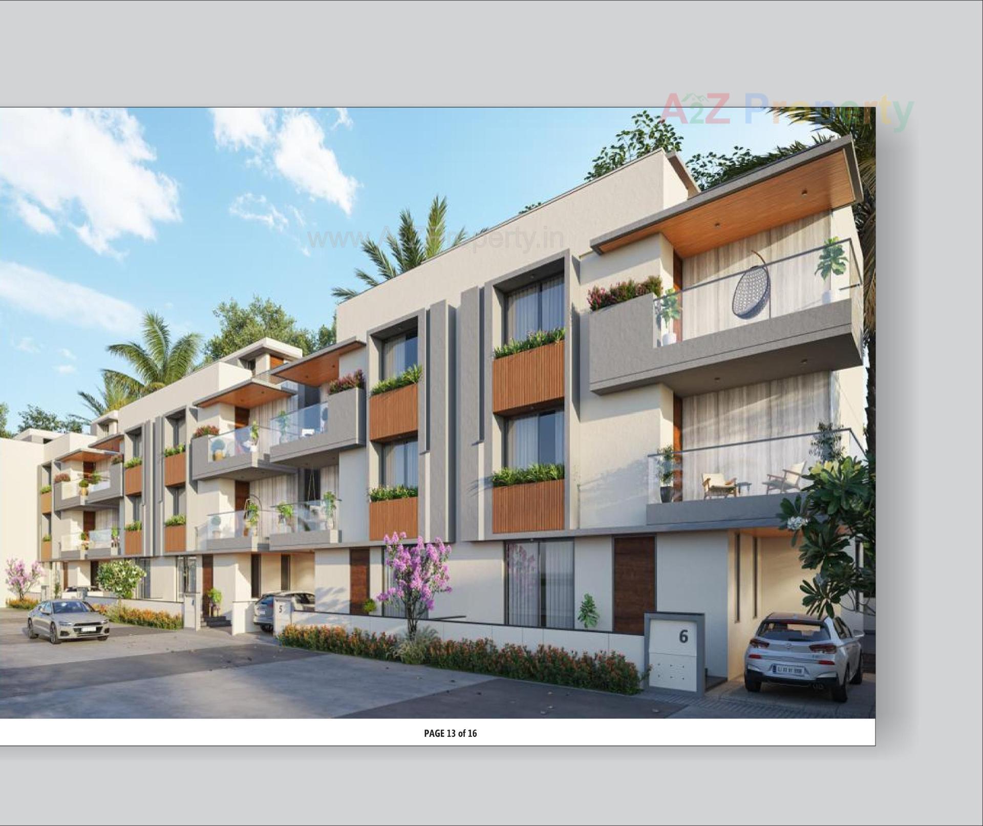 3D Elevation of real estate project Aarna Legacy located at Randesan, Gandhinagar, Gujarat