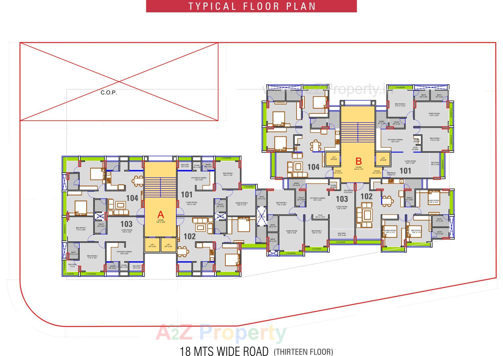 Layout of real estate project Aastha Pride located at Pethapur, Gandhinagar, Gujarat