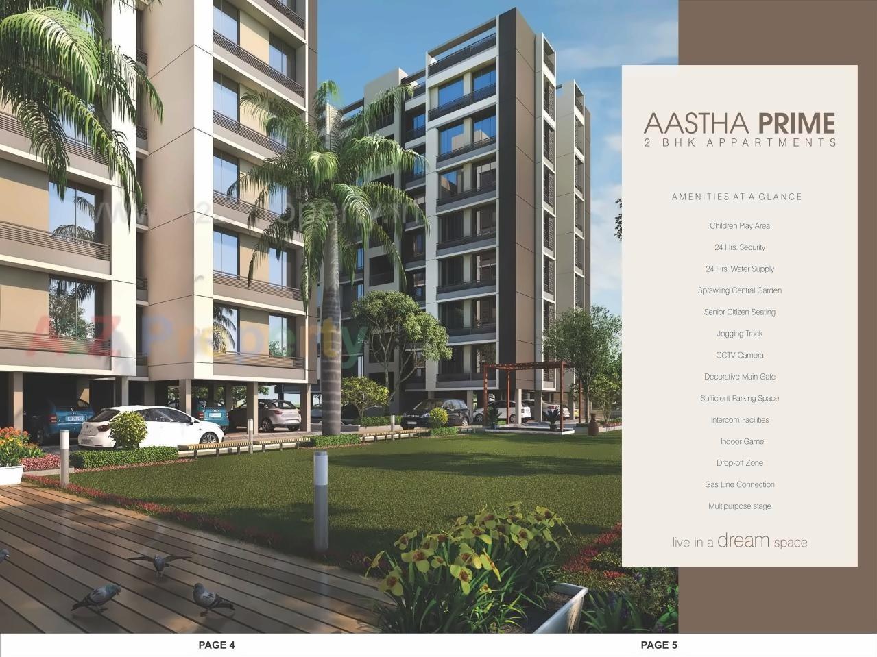 3D Elevation of real estate project Aastha Prime located at Zundal, Gandhinagar, Gujarat