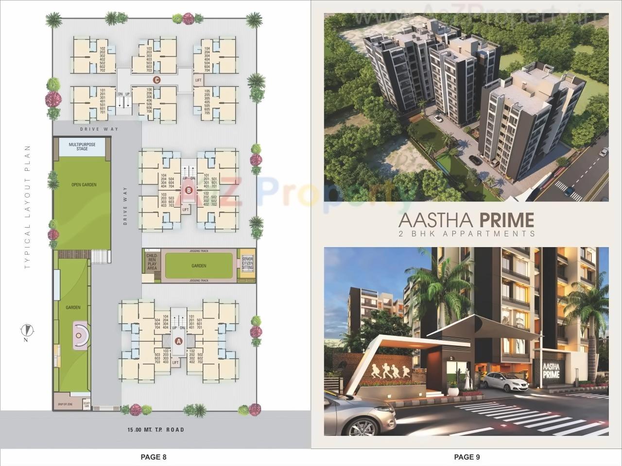 Layout of real estate project Aastha Prime located at Zundal, Gandhinagar, Gujarat