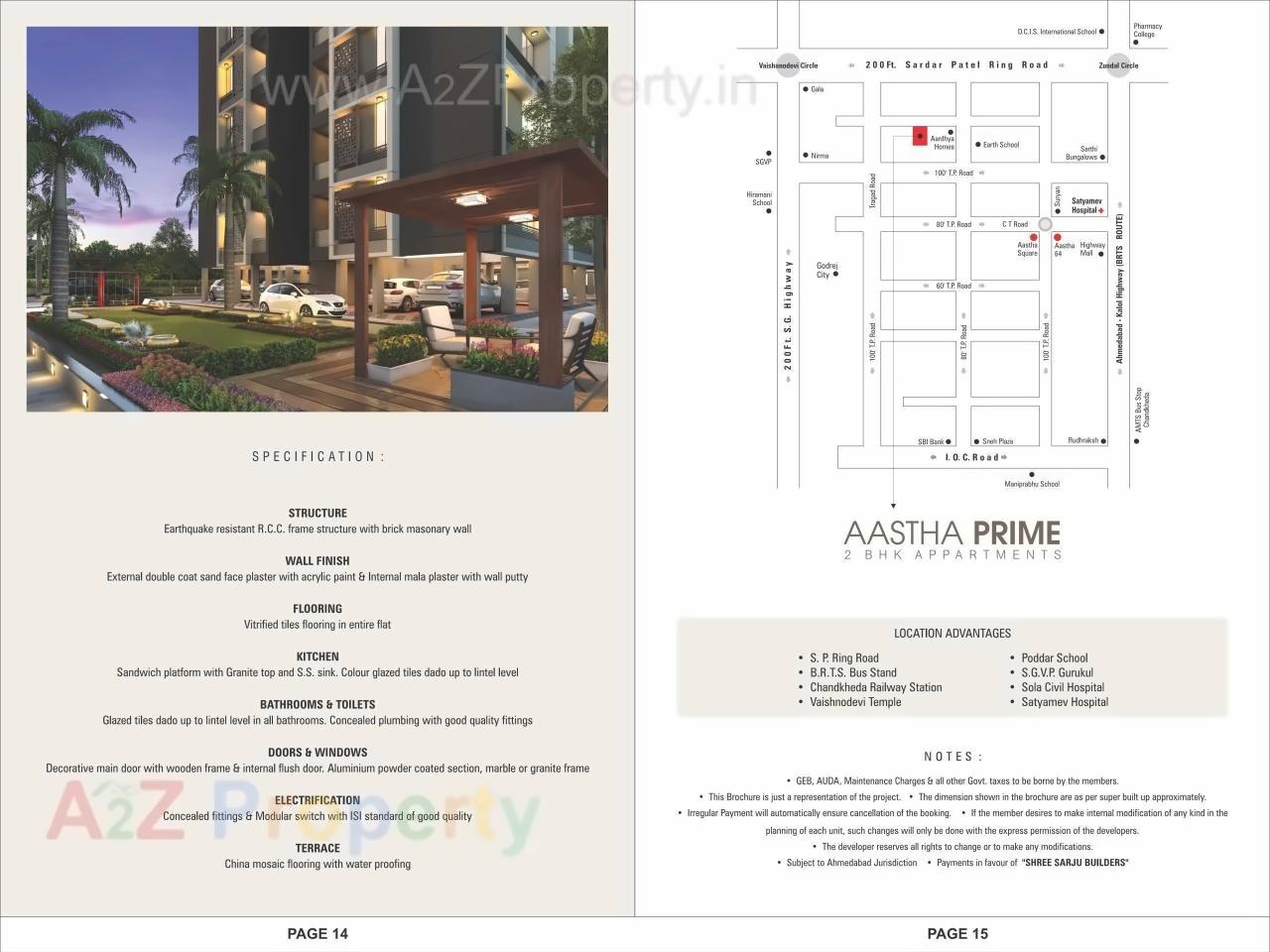  of real estate project Aastha Prime located at Zundal, Gandhinagar, Gujarat