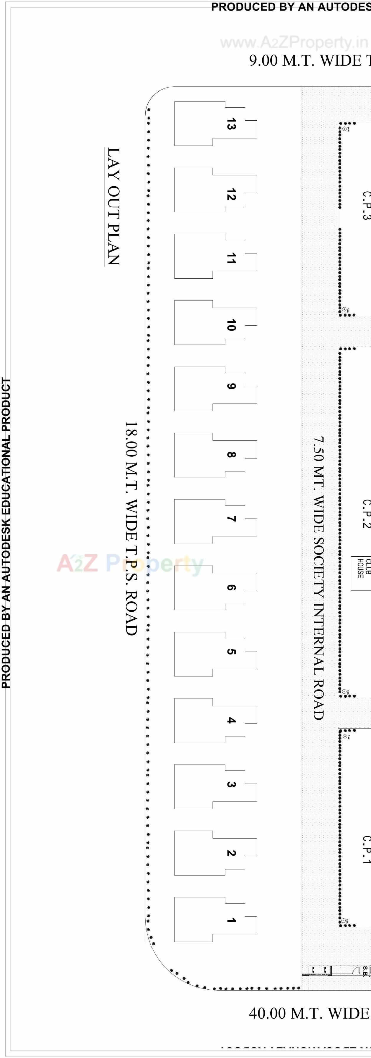 Layout of real estate project Aatrey Exotica located at Bhat, Gandhinagar, Gujarat