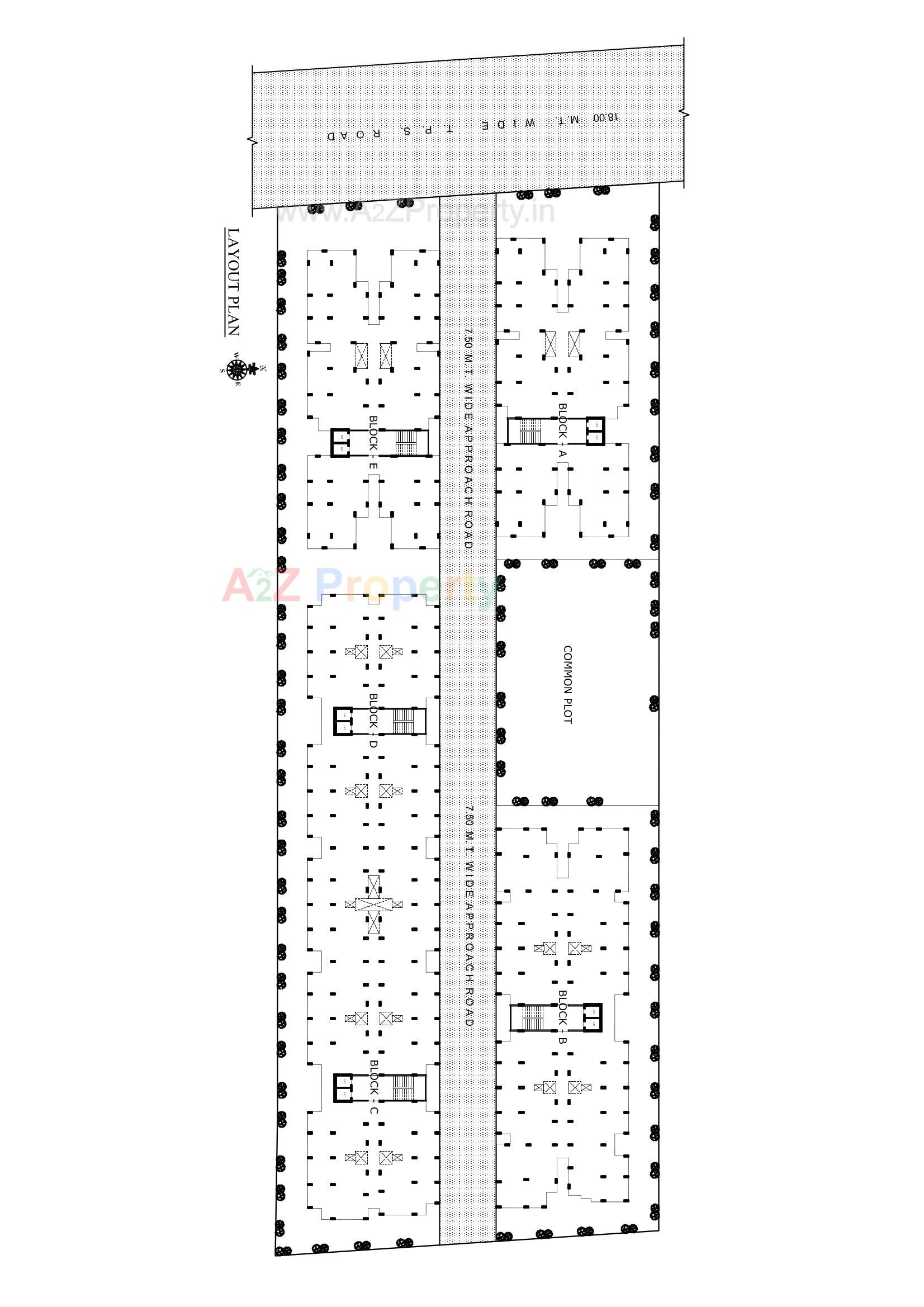 Layout of real estate project Aatrey Ivaan located at Chiloda, Gandhinagar, Gujarat