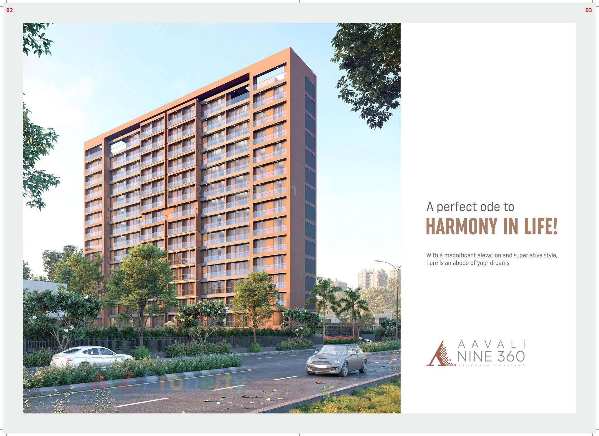 3D Elevation of real estate project Aavali Nine 360 located at Amiyapur, Gandhinagar, Gujarat