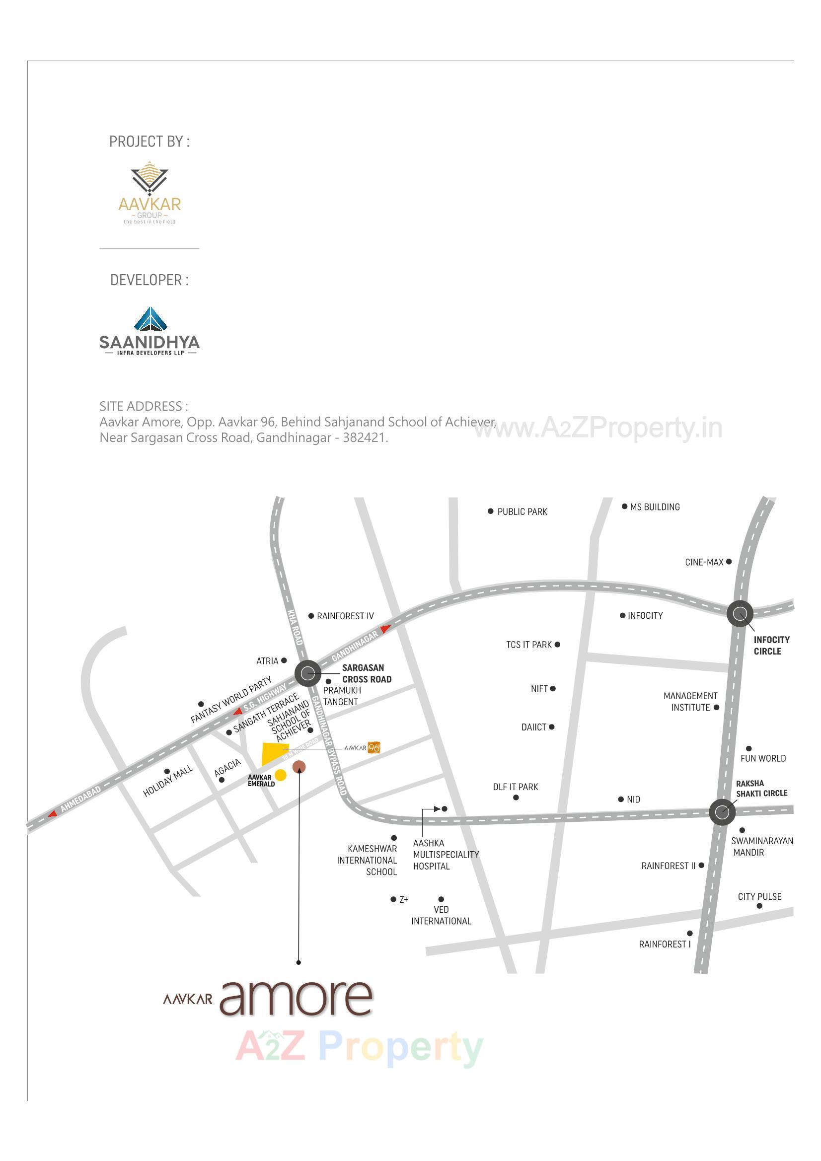  of real estate project Aavkar Amore located at Sargasan, Gandhinagar, Gujarat