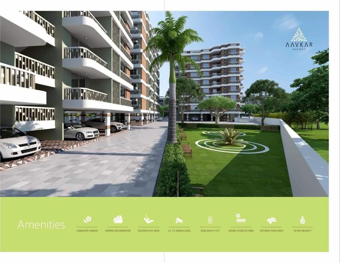 3D Elevation of real estate project Aavkar Avenue located at Uvarsad, Gandhinagar, Gujarat