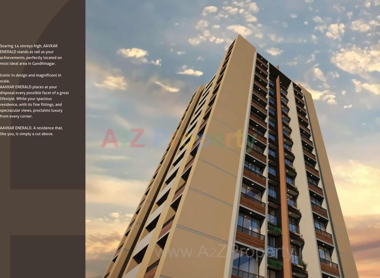 3D Elevation of real estate project Aavkar Emerald located at Gandhinagar, Gandhinagar, Gujarat