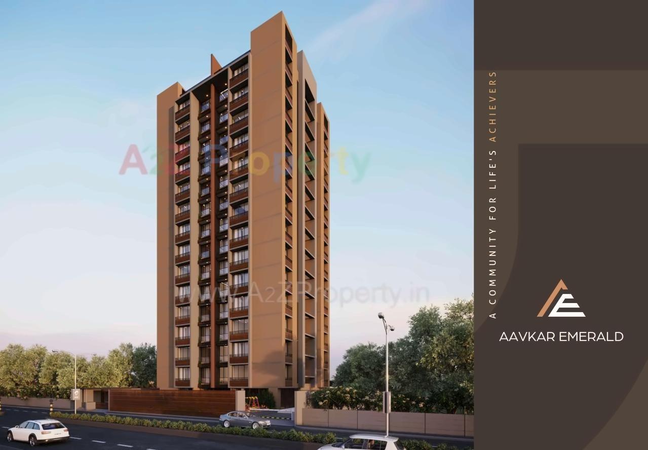 3D Elevation of real estate project Aavkar Emerald located at Gandhinagar, Gandhinagar, Gujarat