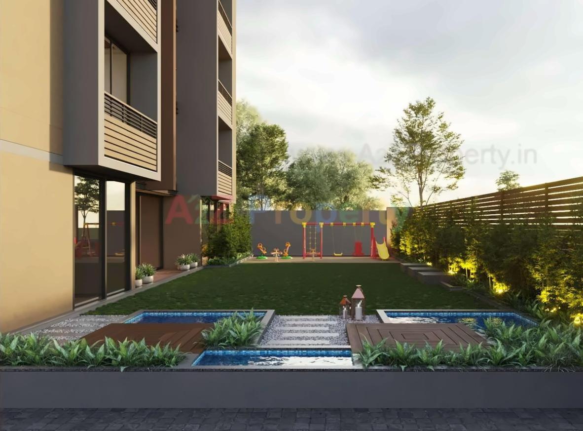 3D Elevation of real estate project Aavkar Emerald located at Gandhinagar, Gandhinagar, Gujarat