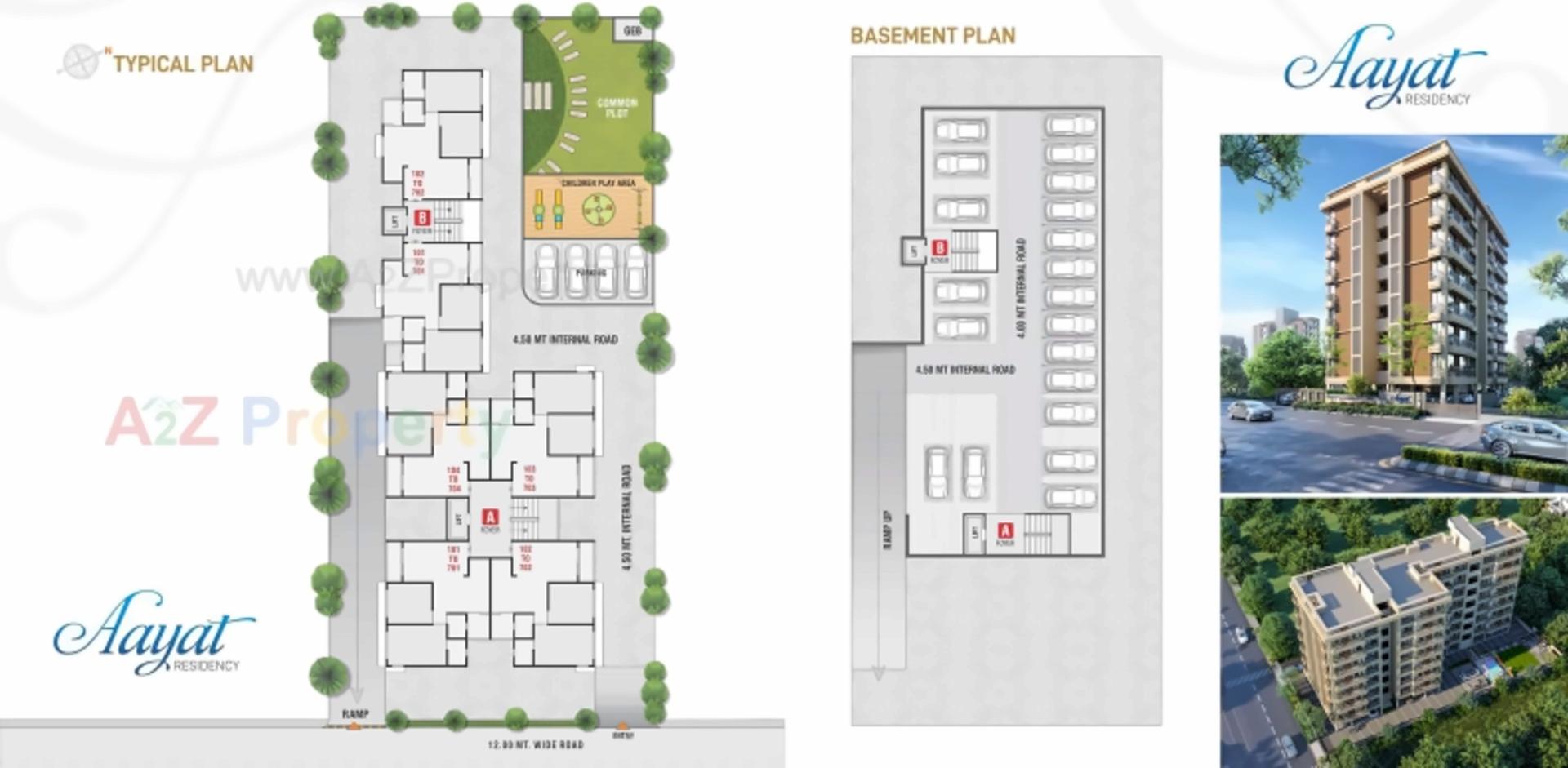 Layout of real estate project Aayat Residency located at Vavol, Gandhinagar, Gujarat