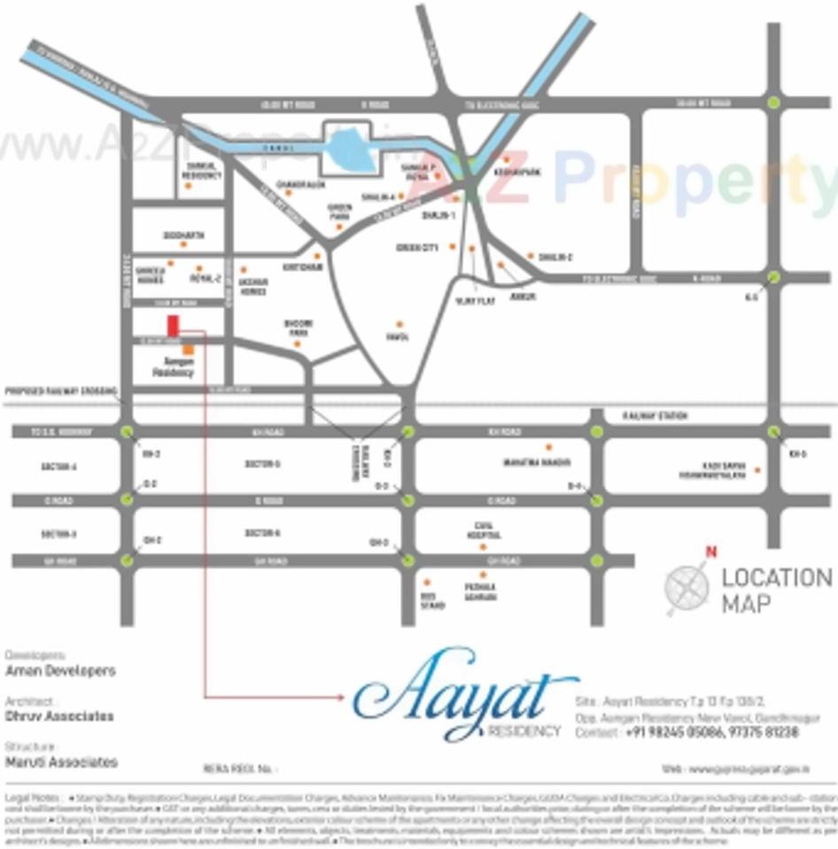  of real estate project Aayat Residency located at Vavol, Gandhinagar, Gujarat