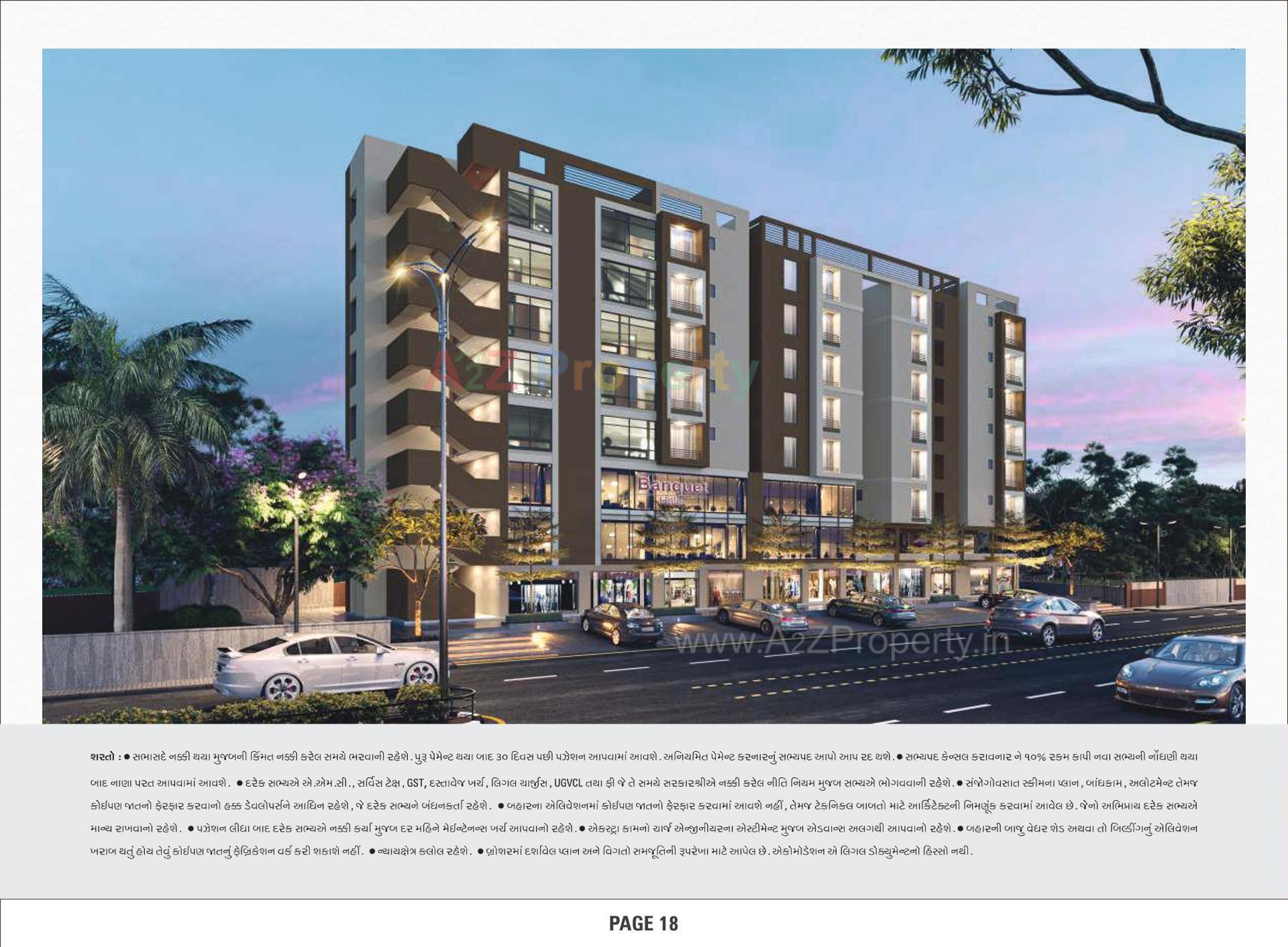 3D Elevation of real estate project Abhishek Greens located at Gandhinagar, Gandhinagar, Gujarat