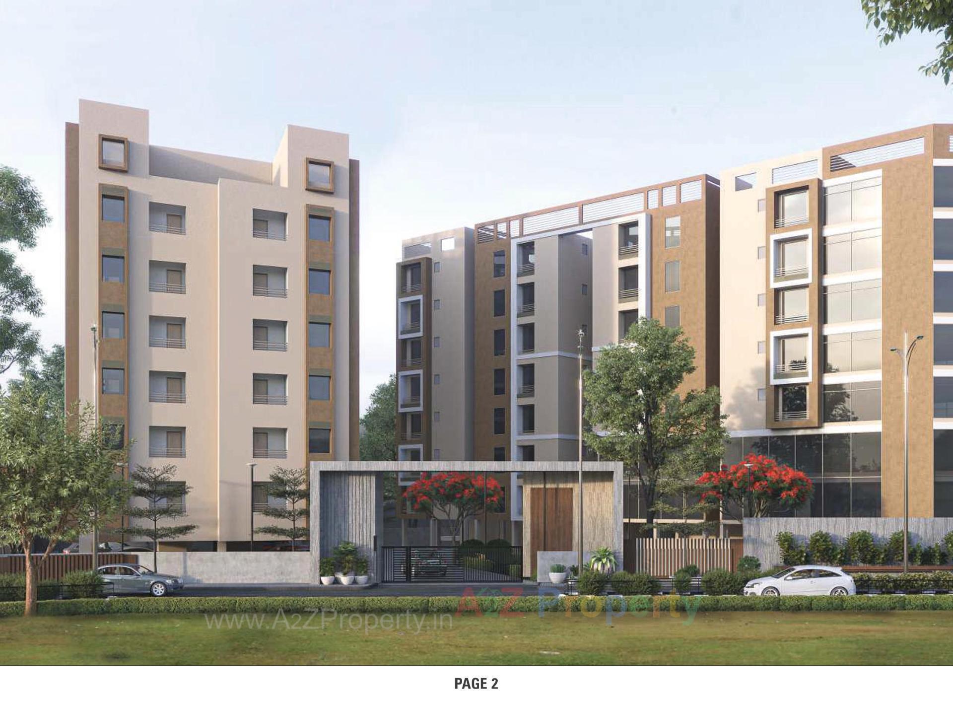3D Elevation of real estate project Abhishek Greens located at Gandhinagar, Gandhinagar, Gujarat